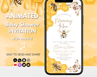 Honey Bee Baby Shower Invitation | Mommy To Bee Invitation | Baby Bee | Honey Bee Digital Invite | Gender Neutral Baby Shower