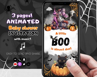 Halloween babyshower uitnodiging babyshower babyshower uitnodiging baby shower uitnodiging herfst digitale tekst Evite