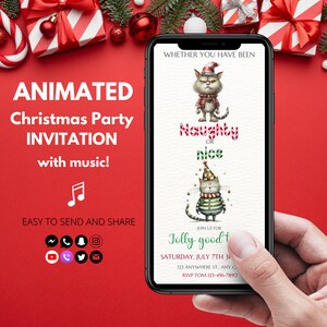 Funny Christmas Party Invitation Christmas Dinner Electronic Invite Holiday Party Invitation Christmas Party Video Invitation