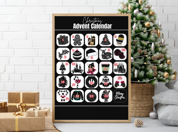 Editable Christmas Countdown Calendar Advent Calendar DIY Make It Yourself Advent  Calendar Christmas Calendar Download Pdf - Etsy