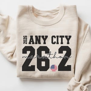 Custom 26.2 Sweatshirt, Personalized Marathon Runner Gift, 26.2 Mile Running Crewneck, 2026 Unisex Running Sweatshirt