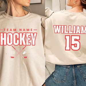 Personalized Hockey Team Sweatshirt, Hockey Team Name hoodie, Game Day Hoodie, Hockey Hoodie, Hockey Gifts, Hockey Mom Sweat