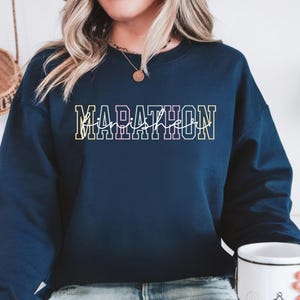 Marathon Runner Crewneck Sweatshirt, Marathon Runner Gift, First Marathon Shirt, Gift for Marathoner, Marathon Running Hoodie, Marathon Gift