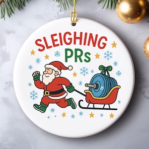 Weightlifting Ornament, Gym Ornament, Lifting Christmas Ornament, Gifts for Weightlifters, Workout Gift For Gym lover, Gymrat Christmas Gift