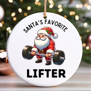 Lifting Christmas Ornament, Weightlifting Ornament, Gift for Weightlifters, Gym Ornament, Workout Gift For Gym lover, Gymrat Christmas Gift
