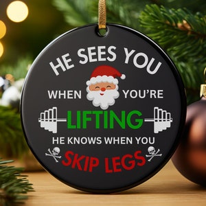 Lifting Christmas Ornament, Weightlifting Ornament, Gift for Weightlifters, Gym Ornament, Workout Gift For Gym lover, Gymrat Christmas Gift