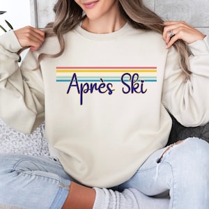 Apres Ski Sweatshirt, Retro Ski Sweater, Vintage Winter Sports Sweatshirt, Apres Ski Sweater, Vintage Ski Crewneck, Apres Ski Mom Sweatshirt