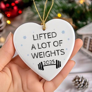 Weightlifting Ornament, Gym Trainer Gift, Christmas Gift For Athlete, Powerlifter Ornament Keepsake, Gym Bro gifts, Gym Girl workout gifts