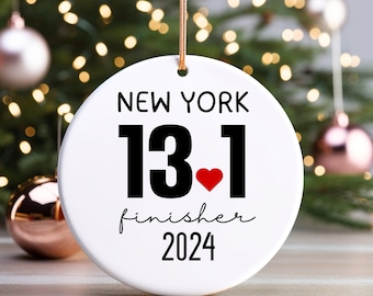 Custom Gift for Half Marathon Runner Half Marathon Christmas Ornament Gift for Running 13.1 personalized Marathon Ornament For Runner