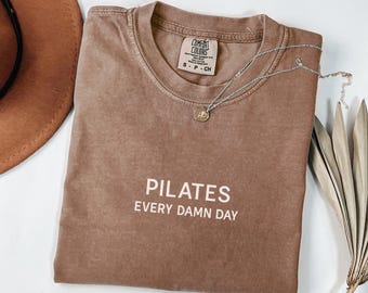 Funny Pilates Shirt, Pilates Lover Gift, Pilates Girl Comfort Colors T-Shirt, Womens Pilates Instructor Gift, Pilates Teacher Gift