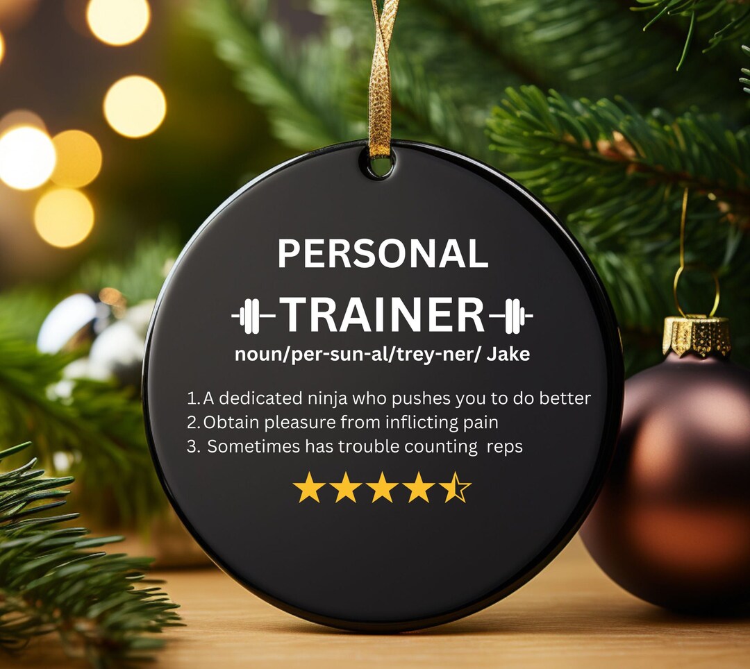 Custom Personal Trainer Ornament, Personalized Fitness Gift, Custom