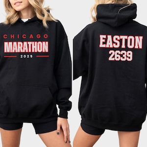 Custom Chicago Marathon Sweatshirt, Chicago Marathon Runner Gift, Custom Chicago Marathon Finisher Gift, Chicago Marathon Runner Hoodie