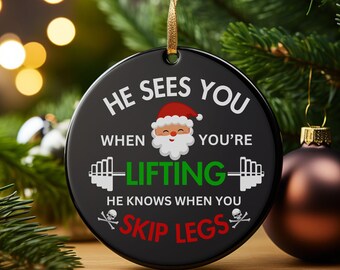 Lifting Christmas Ornament, Weightlifting Ornament, Gift for Weightlifters, Gym Ornament, Workout Gift For Gym lover, Gymrat Christmas Gift
