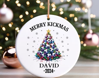 Personalized Soccer Christmas Tree Ornament, Soccer Team Gift Ornament, Soccer Ornament, Soccer Keepsake, Soccer Christmas Ornament 2024