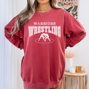 Custom Wrestling Sweatshirt, Personalized Wrestling Mom Crewneck, Wrestling Gifts, High School Sports, Wrestling HoodieYouth Wrestling,