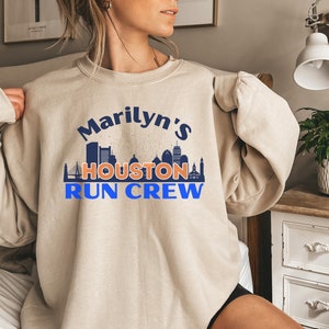 Personalized Marathon Support Crew Sweatshirt, Custom Marathon Support Crew Gift, Custom Marathon Support Squad Sweater, Custom Running Gift
