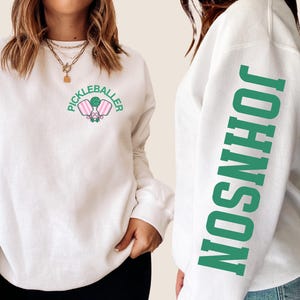 Custom Pickleballer Sweatshirt, Pickleball Sweatshirt For Women, Pickleball Gift for Her, Pickleball Shirt, Custom Pickleball Mom Gifts