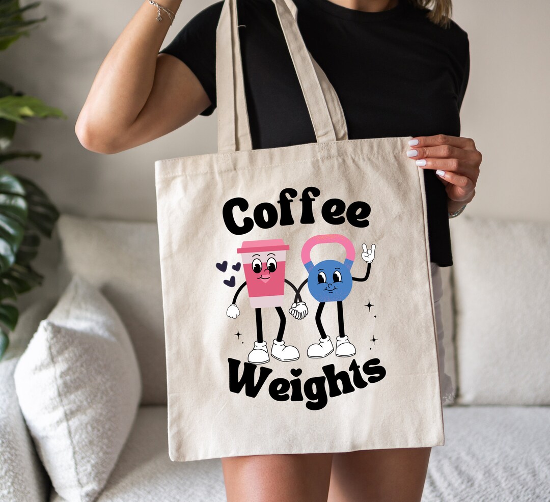Gym Tote Bag, Weightlifting, Workout Tote, Fitness Motivation, Gym Lover Gift, Fitness Gifts