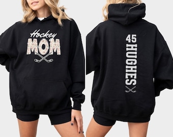 Custom Hockey Mom Hoodie, Hockey Mom sweatshirt, Sports Mom Sweater, Gift Sweater For Sports Mom, Game Day Hoodie, Hockey Player Lover Gifts