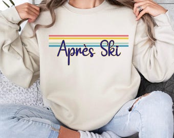 Apres Ski Sweatshirt, Retro Ski Sweater, Vintage Winter Sports Sweatshirt, Apres Ski Sweater, Vintage Ski Crewneck, Apres Ski Mom Sweatshirt