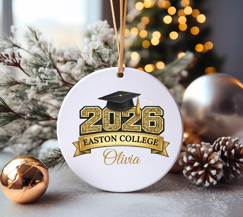 Custom Graduation Ornament 2026, Personalized Class of 2026 Senior ...