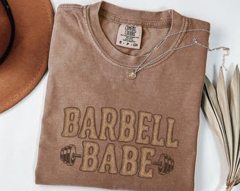 Barbell Babe Shirt, Gym Girl Weightlifting Gift, Oversized Gym Pump Cover, Comfort Colors Workout Shirt, Weightlifting Tshirt, Gym Gifts