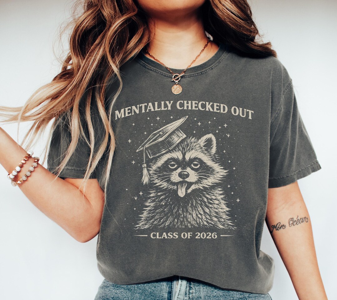 Senior Racoon Custom Graduation Shirt Class of 2026, Funny Raccoon Senior Shirt ...