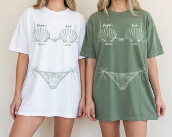 Coastal Bachelorette Shirts Comfort Colors Last Toast on the Coast Bachelorette Bikinis and Martinis Last Splash Seashells and Wedding Bells