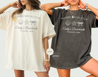 Custom Beach bachelorette shirt, Beach Bachelorette Party Shirt, Last Splash Tee, Personalized Seashell Tshirt, Matching Bridesmaid shirts