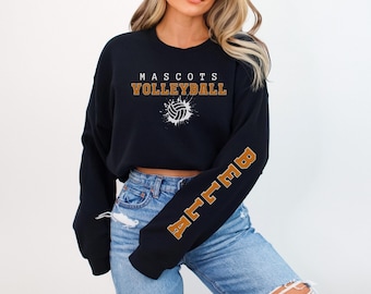 Customized Volleyball Team Sweatshirt, Custom Volleyball Shirt, Game Day, Volleyball Mom Shirt, Your Name Volleyball Shirt, Volleyball Team