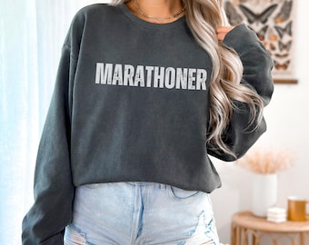 Marathoner Sweatshirt, Marathon Runner Shirt, Gift for Runner, Running Sweater, Sports Sweatshirt, Runners Birthday gift, Comfort Colors