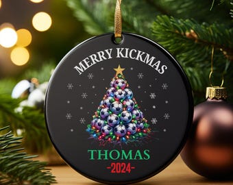 Personalized Soccer Christmas Tree Ornament, Soccer Team Gift Ornament, Soccer Ornament, Soccer Keepsake, Soccer Christmas Ornament 2024