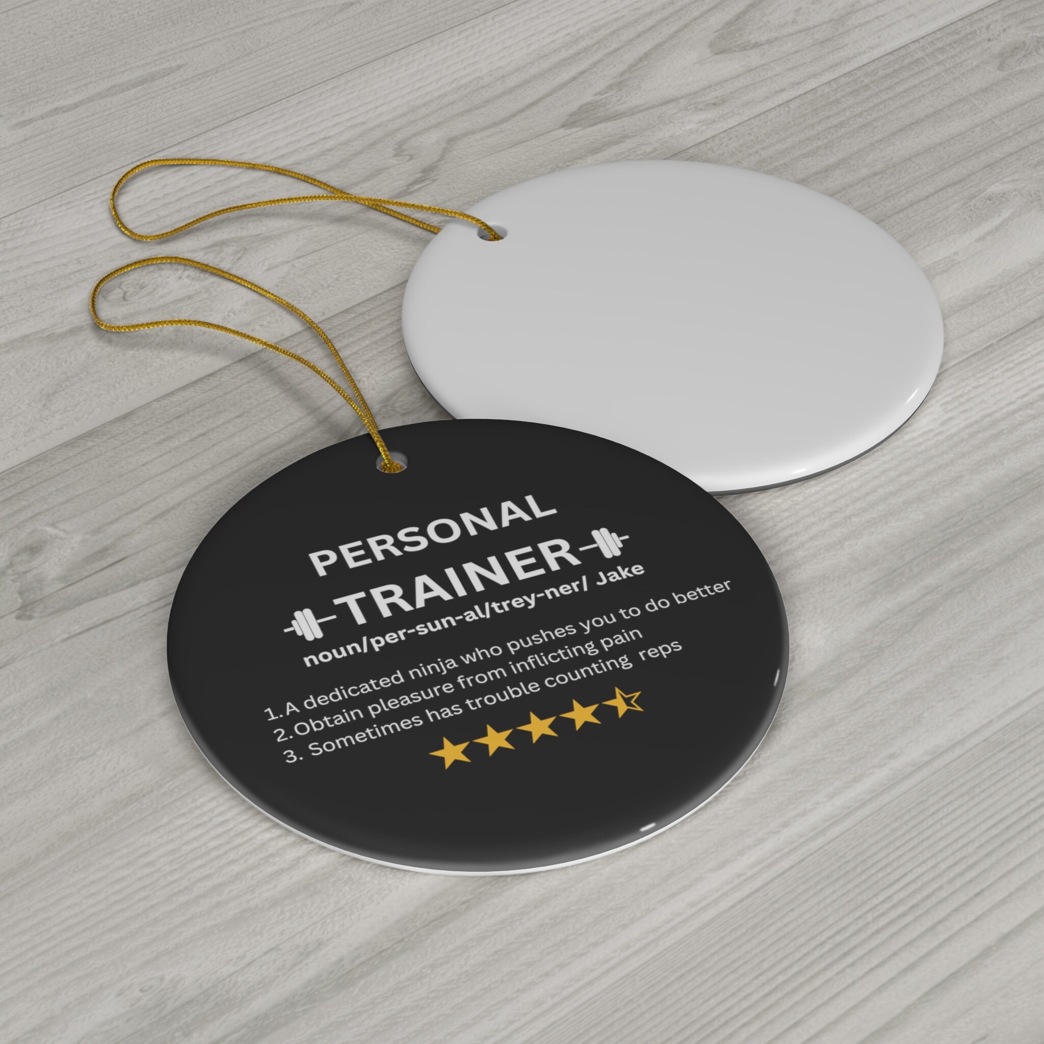 Custom Personal Trainer Ornament, Personalized Fitness Gift, Custom