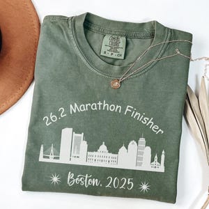 Comfort Colors Boston Marathon Finisher Shirt, Gift for Marathon Runner, Running T-shirt, Running Christmas Gift, Boston Marathon Gift