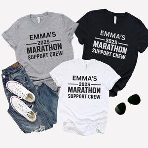 Custom Marathon support crew shirt, Personalized support crew marathon tee, support crew t-shirt, custom running shirt, custom running tee,