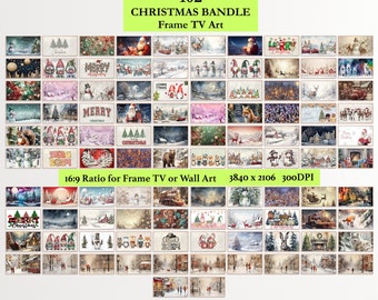 Samsung Frame TV Art set of 100 , Christmas Mega Bundle Frame TV Arts, Christmas Frame TV Art, Farmhouse Christmas Decor, Digital Download