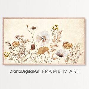 Samsung Frame TV Art Spring | Wild Flowers Art | Flower Meadow | Watercolor Painting | Digital Download for Samsung Frame