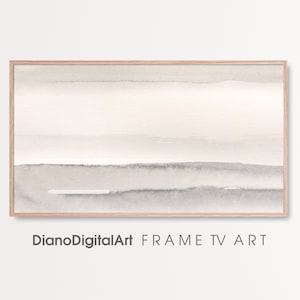 Samsung Frame TV Art, Abstract Neutral  Watercolor Painting, Soft Tones Landscape,  Frame TV Art, Digital Download for Samsung Frame