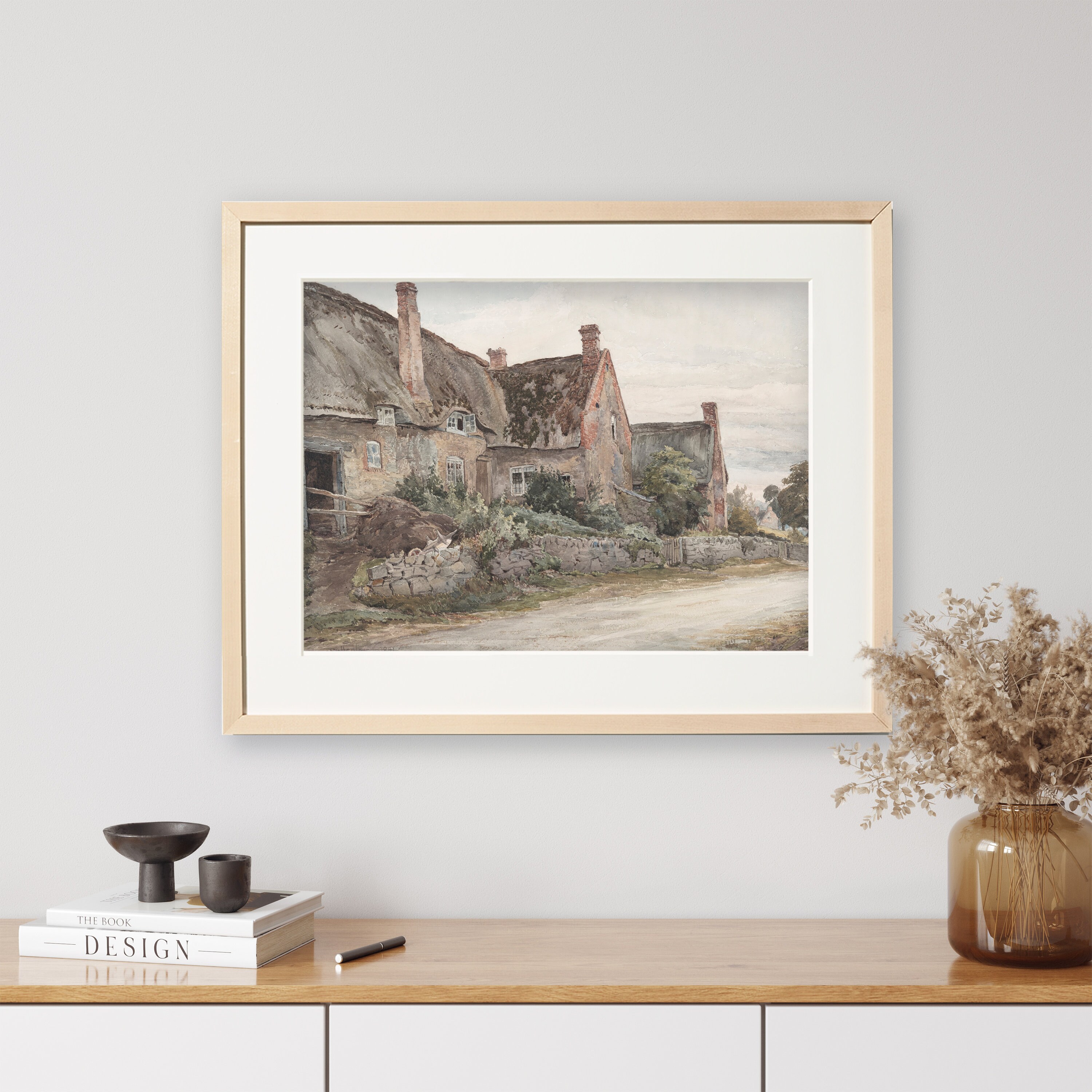 Uniro Vintage Wandbilder Set, 5-teilig – Bauernhaus & Cottagecore Stil, Leinwanddrucke In 3 Größen