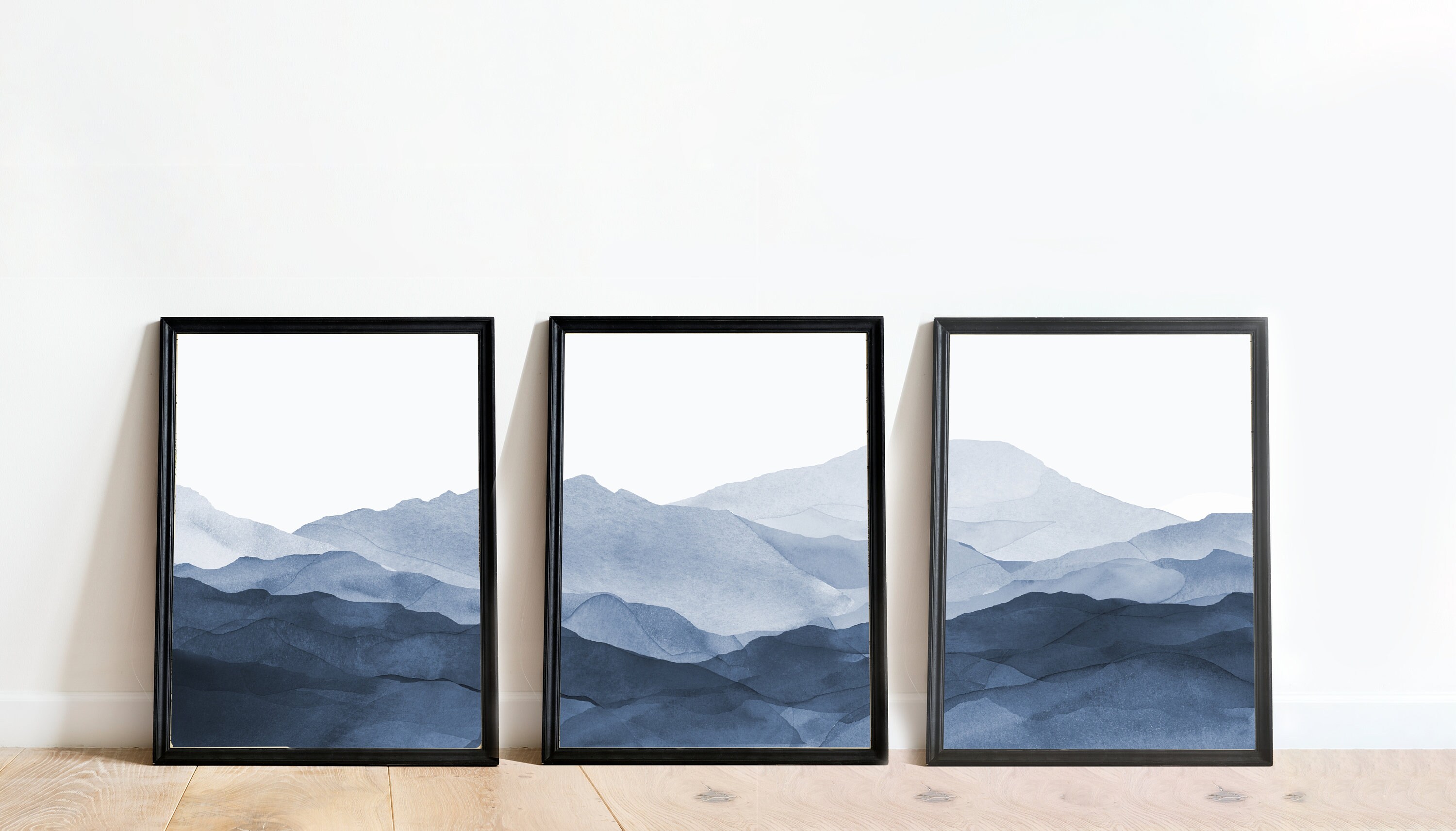 Abstract Landscape Printable Wall Art Set of 3 Watercolor - Etsy