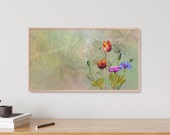 Samsung Frame TV Art , Watercolor Floral Art, Wild Flowers Art, Gift For Her, Modern Home Decor Art, Digital Art For Tv,  Samsung Art TV