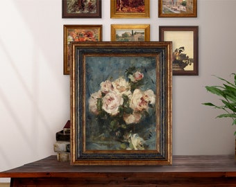 Floral Still Life | Vintage Floral Prints | Pink Roses | French Decor |Printable  Download