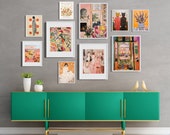 Eclectic Gallery  Set of Ten Gallery Prints in Colorful Tones for Digital Download,  Trendy Dorm Room Decor,  Printable Wall Art