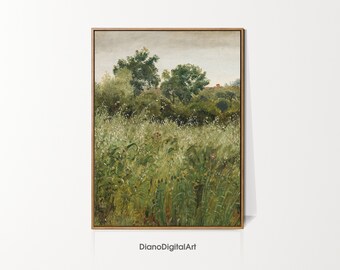 Vintage Muted Meadow Wildflower Print |  Vintage Art Printable | Digital Download