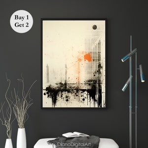Neutral Abstract Art, Abstract Wall Prints, Large Printable Art, Modern Beige Posters, Living Room, Boho Style Home Decor, Digital Download