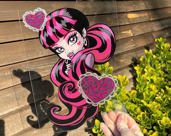 Monster High DRACULAURA Glass Painting Wall Picture/Poster Decor Y2K