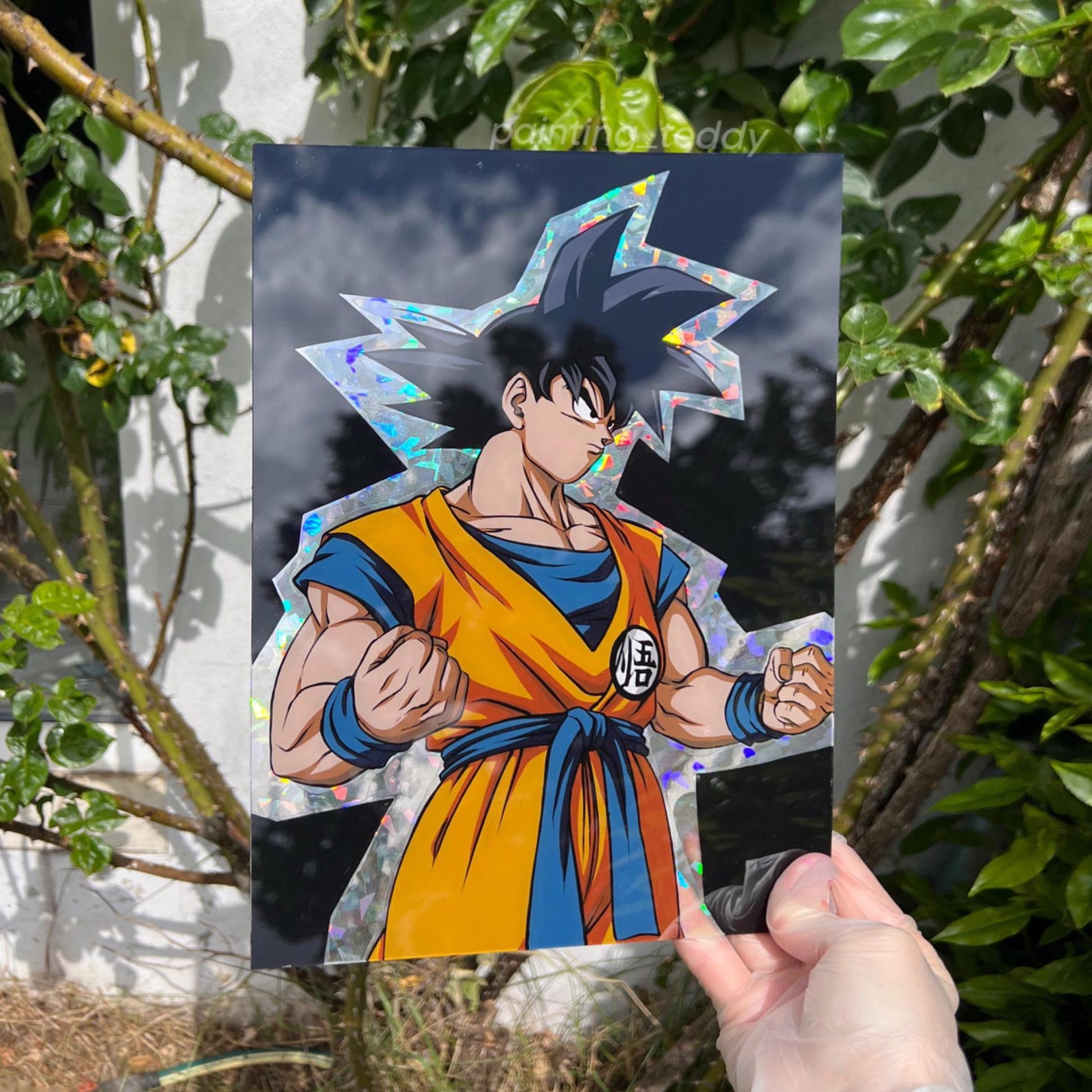 Goku Dragon Ball Z Glass Painting Anime Wall Art Decoration - Etsy