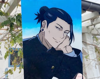 JJK Suguru Geto, Satoru Gojo, Megumi Fushiguro Glass Painting Anime Wall Decoration