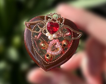 Coquette Red Resin Heart Shaker