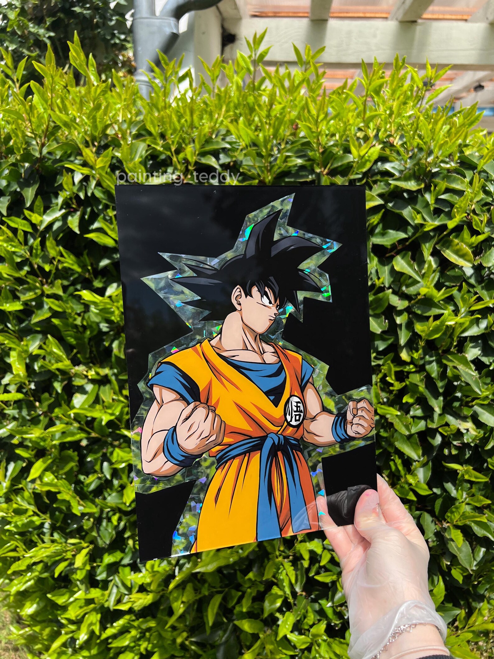 Goku Dragon Ball Z Glass Painting Anime Wall Art Decoration - Etsy